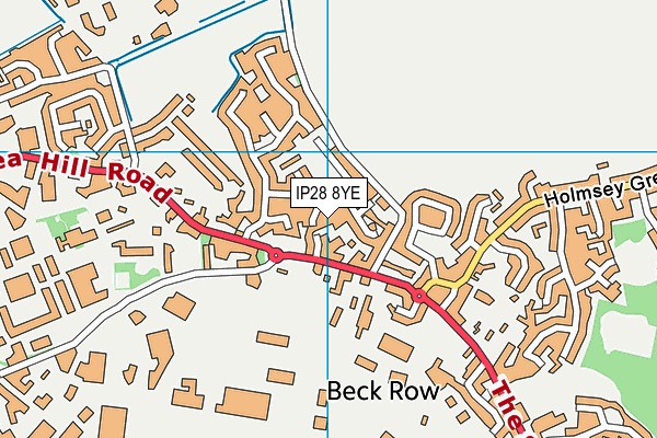 IP28 8YE map - OS VectorMap District (Ordnance Survey) IP28 8YE map - OS VectorMap District (Ordnance Survey)