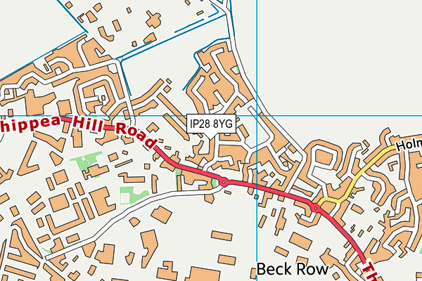 IP28 8YG map - OS VectorMap District (Ordnance Survey) IP28 8YG map - OS VectorMap District (Ordnance Survey)