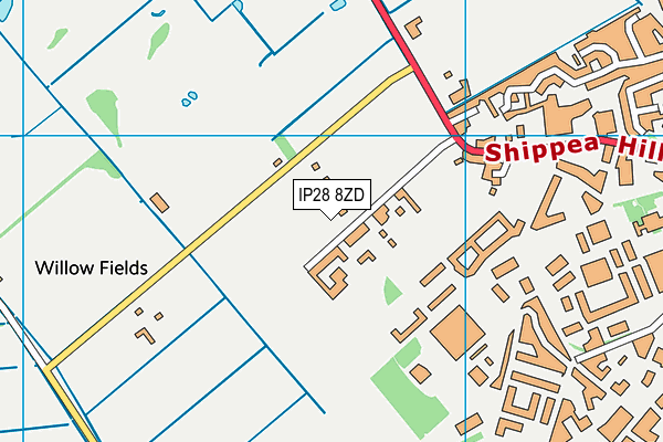 IP28 8ZD map - OS VectorMap District (Ordnance Survey) IP28 8ZD map - OS VectorMap District (Ordnance Survey)