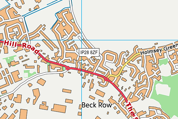 IP28 8ZF map - OS VectorMap District (Ordnance Survey) IP28 8ZF map - OS VectorMap District (Ordnance Survey)