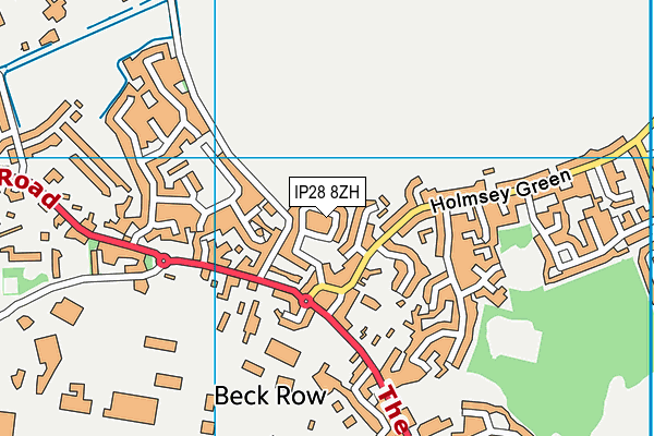 IP28 8ZH map - OS VectorMap District (Ordnance Survey) IP28 8ZH map - OS VectorMap District (Ordnance Survey)