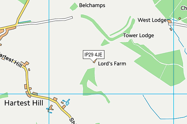 IP29 4JE map - OS VectorMap District (Ordnance Survey) IP29 4JE map - OS VectorMap District (Ordnance Survey)