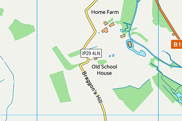 IP29 4LN map - OS VectorMap District (Ordnance Survey) IP29 4LN map - OS VectorMap District (Ordnance Survey)