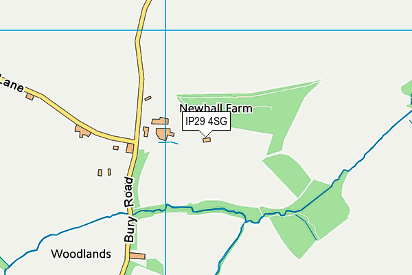 IP29 4SG map - OS VectorMap District (Ordnance Survey) IP29 4SG map - OS VectorMap District (Ordnance Survey)