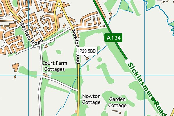 IP29 5BD map - OS VectorMap District (Ordnance Survey) IP29 5BD map - OS VectorMap District (Ordnance Survey)