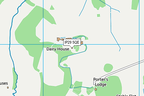 IP29 5QE map - OS VectorMap District (Ordnance Survey) IP29 5QE map - OS VectorMap District (Ordnance Survey)
