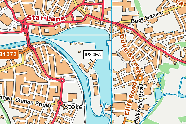 IP3 0EA map - OS VectorMap District (Ordnance Survey)