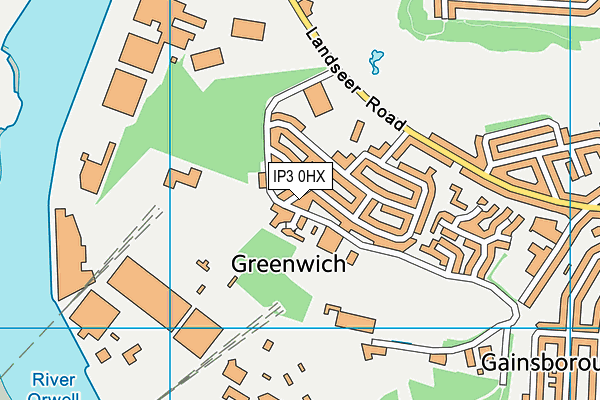 IP3 0HX map - OS VectorMap District (Ordnance Survey) IP3 0HX map - OS VectorMap District (Ordnance Survey)