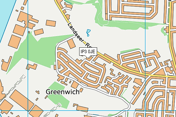 IP3 0JE map - OS VectorMap District (Ordnance Survey) IP3 0JE map - OS VectorMap District (Ordnance Survey)