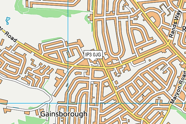 IP3 0JG map - OS VectorMap District (Ordnance Survey) IP3 0JG map - OS VectorMap District (Ordnance Survey)