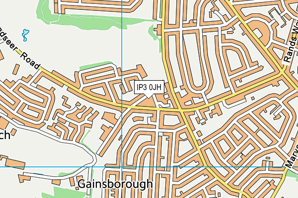 IP3 0JH map - OS VectorMap District (Ordnance Survey) IP3 0JH map - OS VectorMap District (Ordnance Survey)