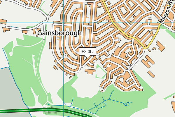 IP3 0LJ map - OS VectorMap District (Ordnance Survey) IP3 0LJ map - OS VectorMap District (Ordnance Survey)