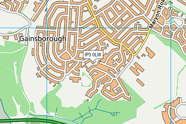IP3 0LW map - OS VectorMap District (Ordnance Survey) IP3 0LW map - OS VectorMap District (Ordnance Survey)