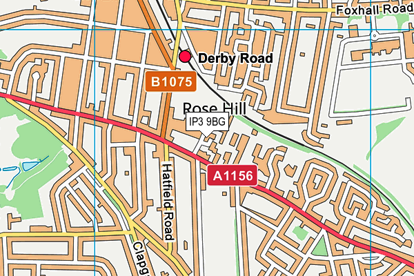 IP3 9BG map - OS VectorMap District (Ordnance Survey) IP3 9BG map - OS VectorMap District (Ordnance Survey)