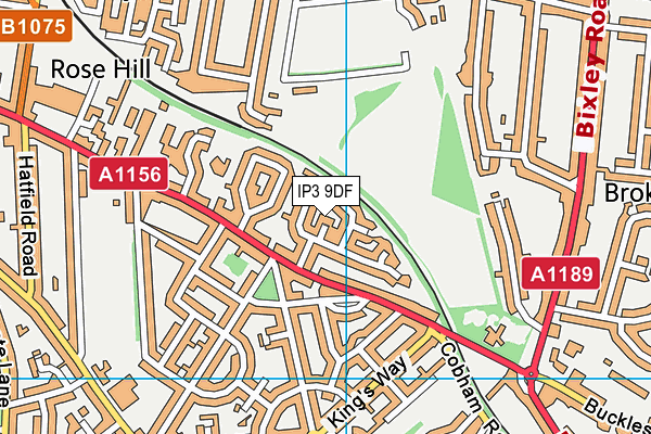 IP3 9DF map - OS VectorMap District (Ordnance Survey) IP3 9DF map - OS VectorMap District (Ordnance Survey)
