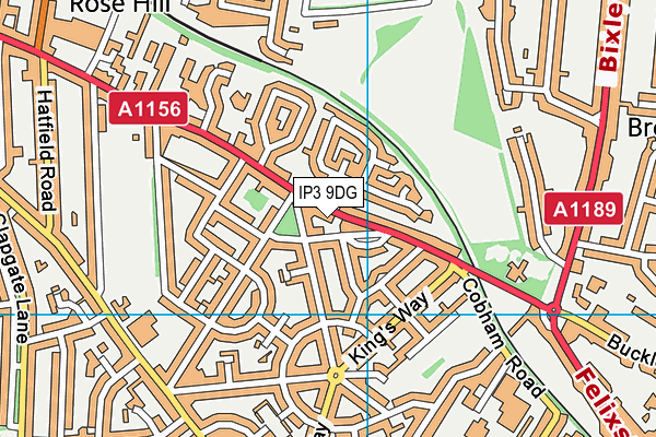 IP3 9DG map - OS VectorMap District (Ordnance Survey) IP3 9DG map - OS VectorMap District (Ordnance Survey)
