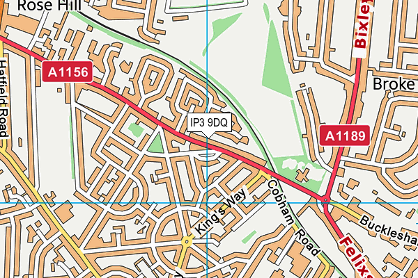 IP3 9DQ map - OS VectorMap District (Ordnance Survey) IP3 9DQ map - OS VectorMap District (Ordnance Survey)