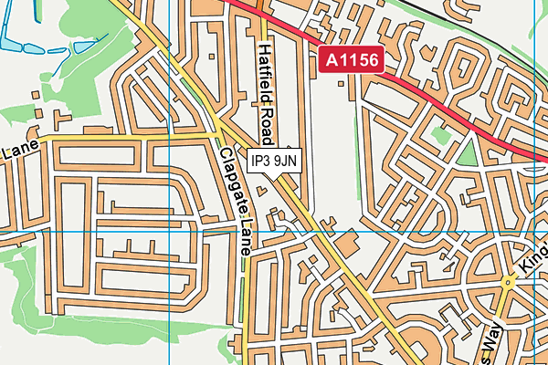 IP3 9JN map - OS VectorMap District (Ordnance Survey) IP3 9JN map - OS VectorMap District (Ordnance Survey)