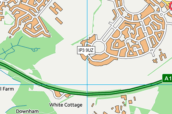 IP3 9UZ map - OS VectorMap District (Ordnance Survey) IP3 9UZ map - OS VectorMap District (Ordnance Survey)
