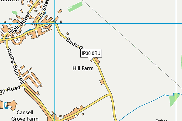 IP30 0RU map - OS VectorMap District (Ordnance Survey) IP30 0RU map - OS VectorMap District (Ordnance Survey)