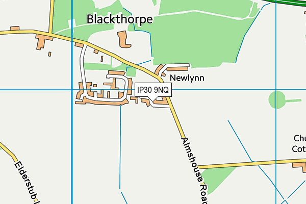IP30 9NQ map - OS VectorMap District (Ordnance Survey)