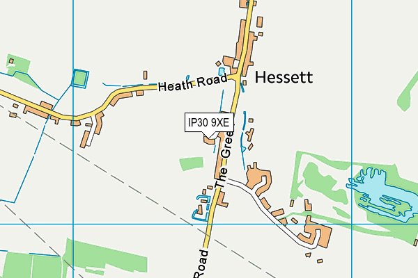 IP30 9XE map - OS VectorMap District (Ordnance Survey) IP30 9XE map - OS VectorMap District (Ordnance Survey)