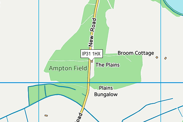 IP31 1HX map - OS VectorMap District (Ordnance Survey) IP31 1HX map - OS VectorMap District (Ordnance Survey)