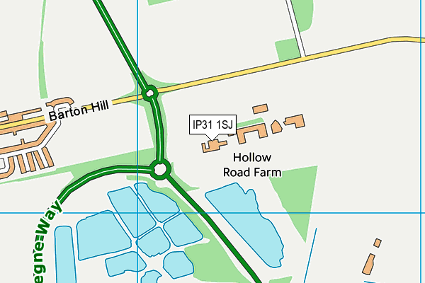 IP31 1SJ map - OS VectorMap District (Ordnance Survey) IP31 1SJ map - OS VectorMap District (Ordnance Survey)
