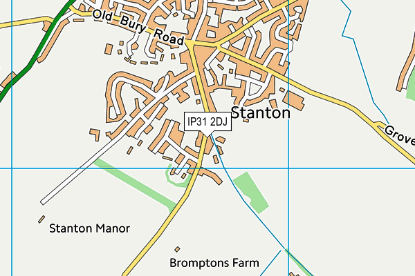 IP31 2DJ map - OS VectorMap District (Ordnance Survey) IP31 2DJ map - OS VectorMap District (Ordnance Survey)