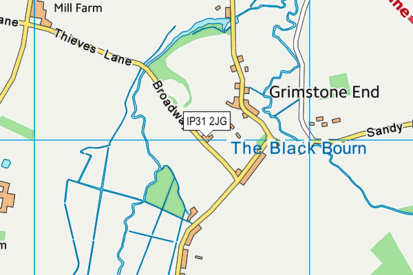 IP31 2JG map - OS VectorMap District (Ordnance Survey) IP31 2JG map - OS VectorMap District (Ordnance Survey)