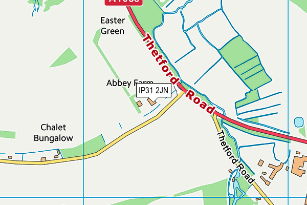 IP31 2JN map - OS VectorMap District (Ordnance Survey) IP31 2JN map - OS VectorMap District (Ordnance Survey)