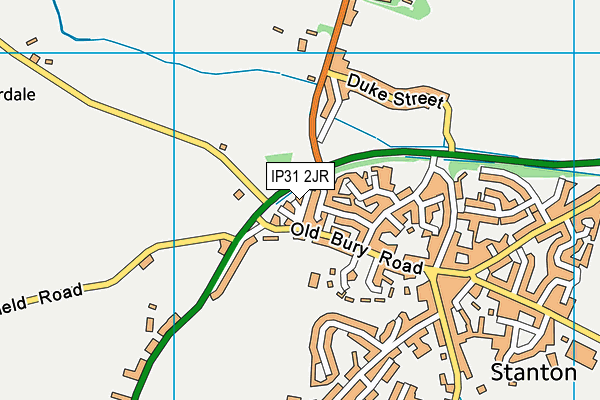 IP31 2JR map - OS VectorMap District (Ordnance Survey) IP31 2JR map - OS VectorMap District (Ordnance Survey)