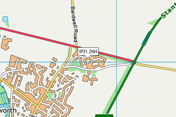 IP31 2NH map - OS VectorMap District (Ordnance Survey) IP31 2NH map - OS VectorMap District (Ordnance Survey)
