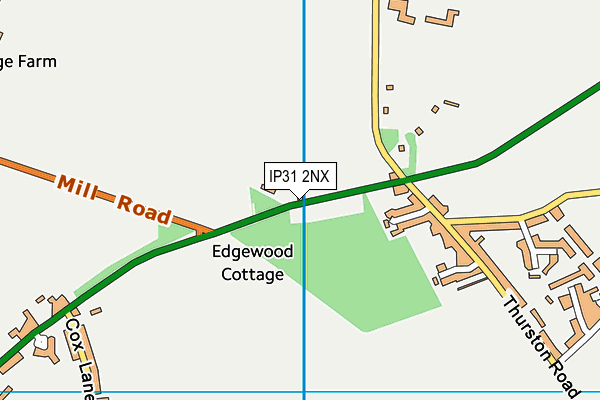IP31 2NX map - OS VectorMap District (Ordnance Survey) IP31 2NX map - OS VectorMap District (Ordnance Survey)