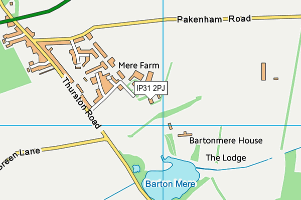 IP31 2PJ map - OS VectorMap District (Ordnance Survey)