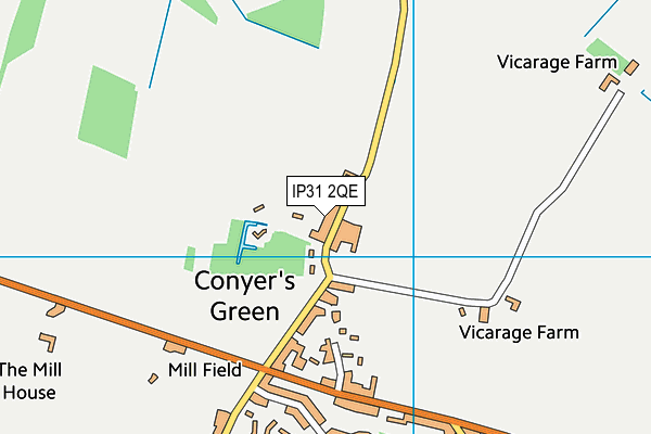 IP31 2QE map - OS VectorMap District (Ordnance Survey) IP31 2QE map - OS VectorMap District (Ordnance Survey)