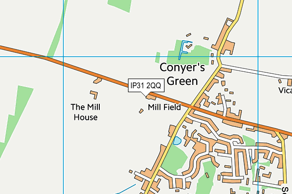 IP31 2QQ map - OS VectorMap District (Ordnance Survey) IP31 2QQ map - OS VectorMap District (Ordnance Survey)