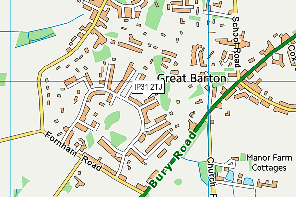 IP31 2TJ map - OS VectorMap District (Ordnance Survey) IP31 2TJ map - OS VectorMap District (Ordnance Survey)