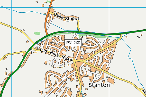 IP31 2XD map - OS VectorMap District (Ordnance Survey) IP31 2XD map - OS VectorMap District (Ordnance Survey)