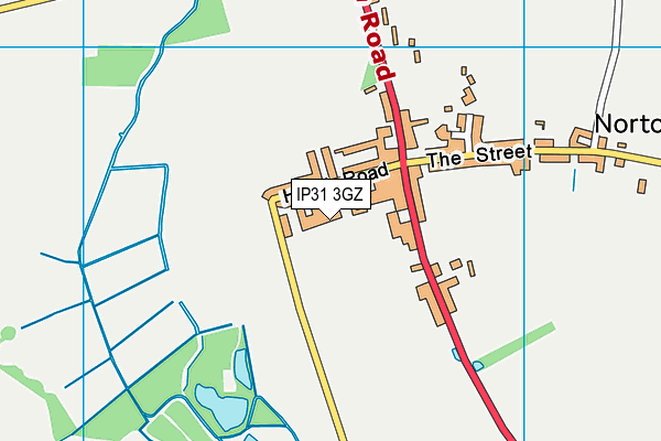 IP31 3GZ map - OS VectorMap District (Ordnance Survey) IP31 3GZ map - OS VectorMap District (Ordnance Survey)