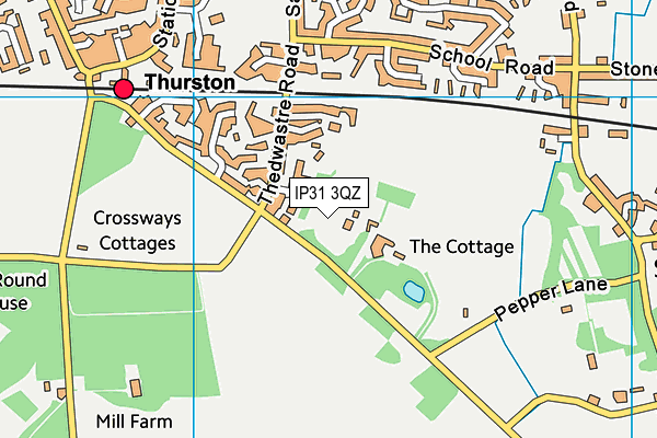 IP31 3QZ map - OS VectorMap District (Ordnance Survey) IP31 3QZ map - OS VectorMap District (Ordnance Survey)