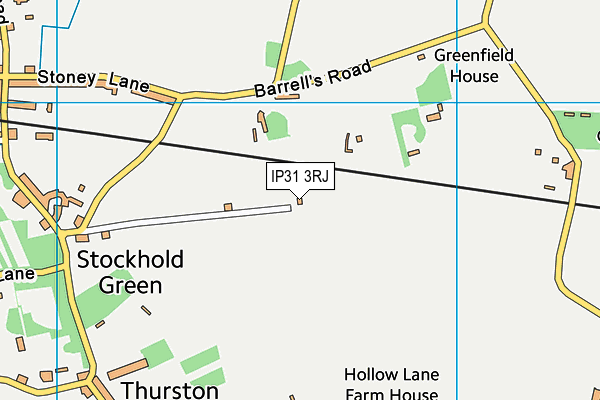 IP31 3RJ map - OS VectorMap District (Ordnance Survey) IP31 3RJ map - OS VectorMap District (Ordnance Survey)