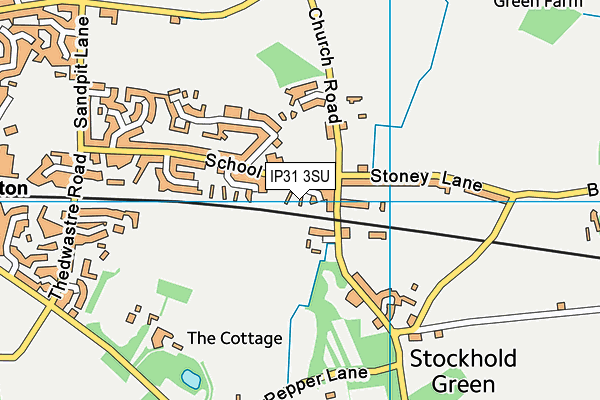 IP31 3SU map - OS VectorMap District (Ordnance Survey) IP31 3SU map - OS VectorMap District (Ordnance Survey)
