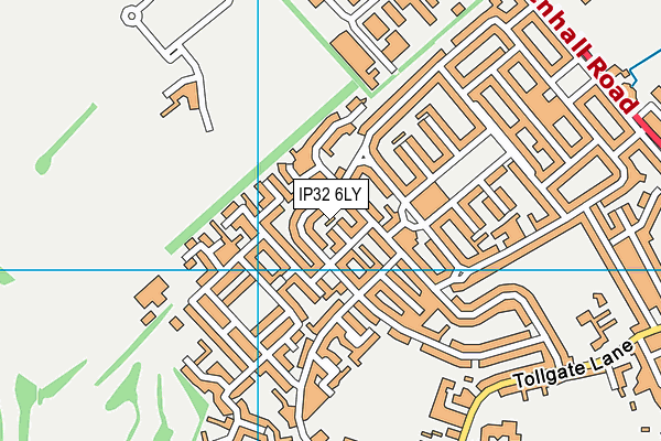 IP32 6LY map - OS VectorMap District (Ordnance Survey) IP32 6LY map - OS VectorMap District (Ordnance Survey)