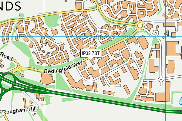 IP32 7BT map - OS VectorMap District (Ordnance Survey) IP32 7BT map - OS VectorMap District (Ordnance Survey)
