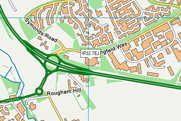 IP32 7EJ map - OS VectorMap District (Ordnance Survey) IP32 7EJ map - OS VectorMap District (Ordnance Survey)