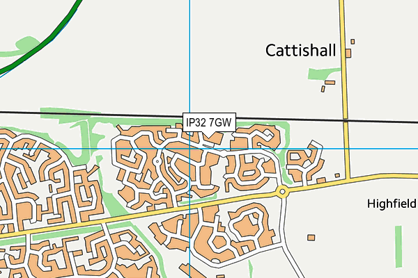 IP32 7GW map - OS VectorMap District (Ordnance Survey) IP32 7GW map - OS VectorMap District (Ordnance Survey)