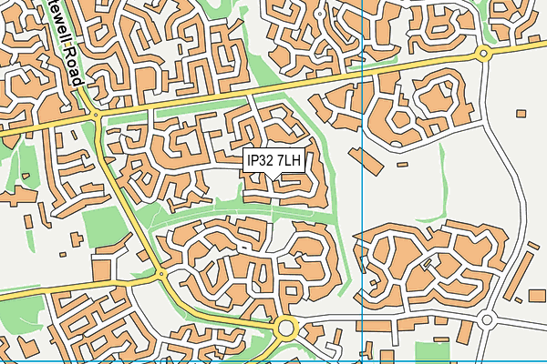 IP32 7LH map - OS VectorMap District (Ordnance Survey) IP32 7LH map - OS VectorMap District (Ordnance Survey)
