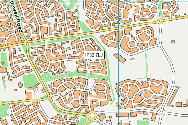IP32 7LJ map - OS VectorMap District (Ordnance Survey) IP32 7LJ map - OS VectorMap District (Ordnance Survey)