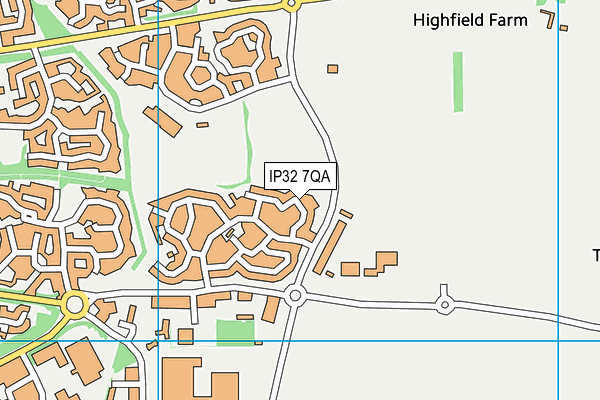 IP32 7QA map - OS VectorMap District (Ordnance Survey) IP32 7QA map - OS VectorMap District (Ordnance Survey)